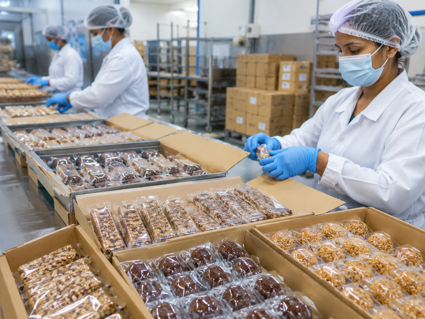 Institutional food supply and individually packed snacks