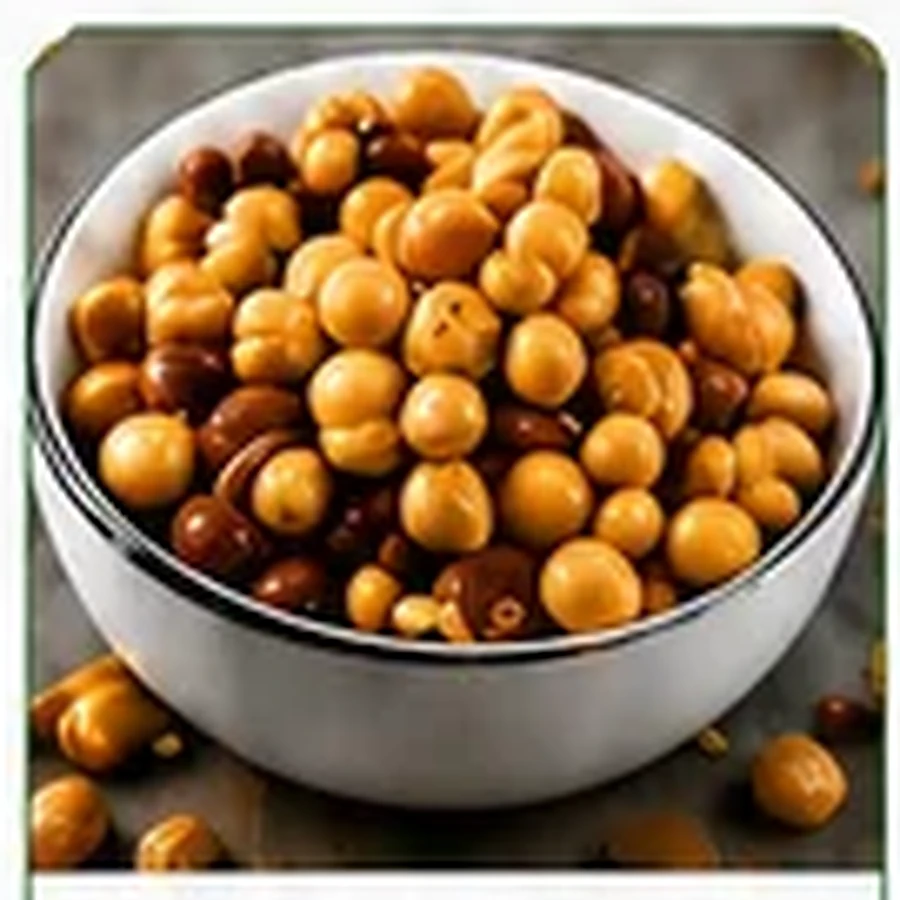 Roasted and flavoured peanuts and chana